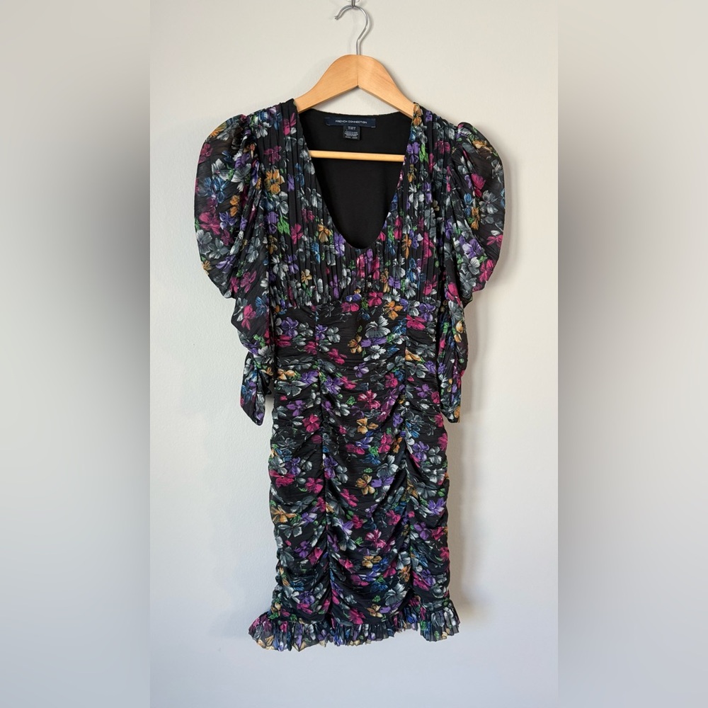 French Connection Black Floral Dress